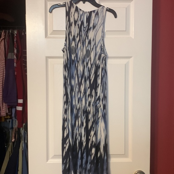 Cato blue and white designed sleeveless dress size xs keyhole back - Picture 2 of 8